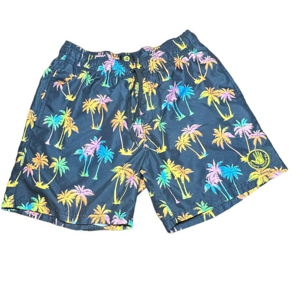 Body Glove Vapor All Over Palm Tree Drawstring Swim Trunks With Pockets SZ L/34